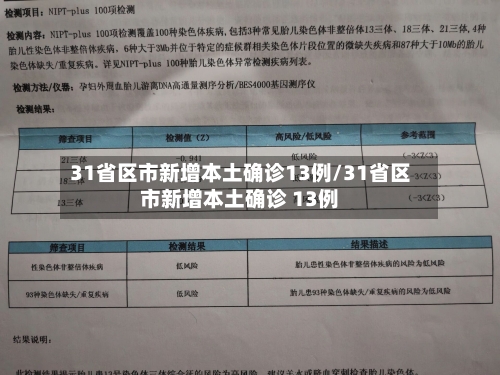31省区市新增本土确诊13例/31省区市新增本土确诊 13例