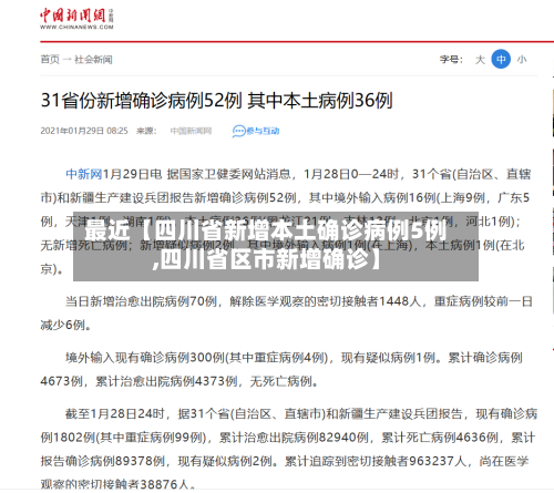 最近【四川省新增本土确诊病例5例,四川省区市新增确诊】