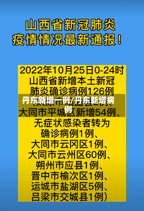 丹东新增一例/丹东新增病例