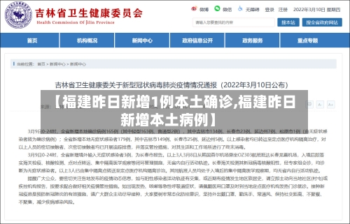 【福建昨日新增1例本土确诊,福建昨日新增本土病例】