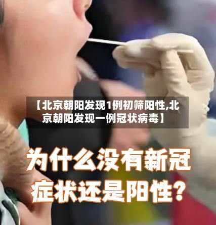 【北京朝阳发现1例初筛阳性,北京朝阳发现一例冠状病毒】-第2张图片