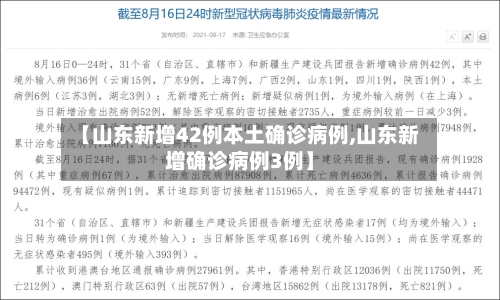 【山东新增42例本土确诊病例,山东新增确诊病例3例】-第2张图片
