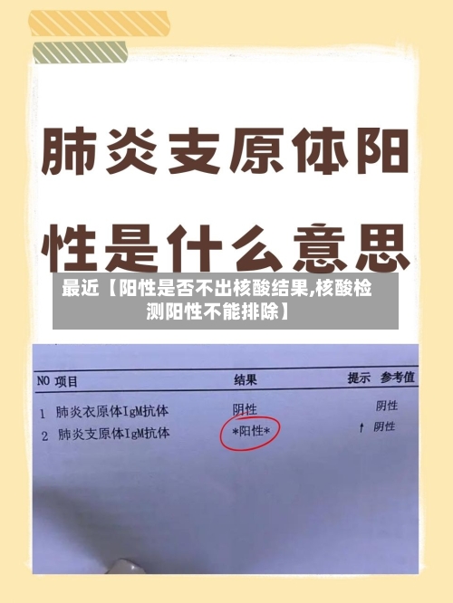 最近【阳性是否不出核酸结果,核酸检测阳性不能排除】-第2张图片