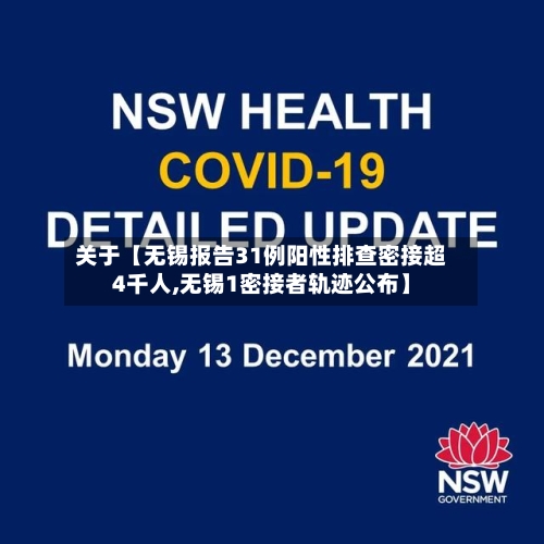 关于【无锡报告31例阳性排查密接超4千人,无锡1密接者轨迹公布】