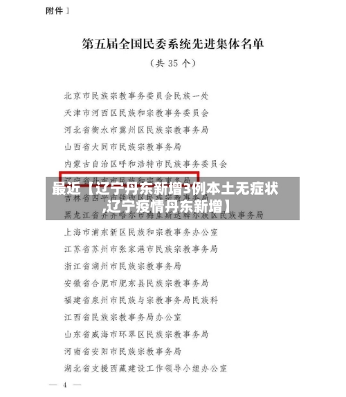 最近【辽宁丹东新增3例本土无症状,辽宁疫情丹东新增】