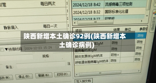陕西新增本土确诊92例(陕西新增本土确诊病例)