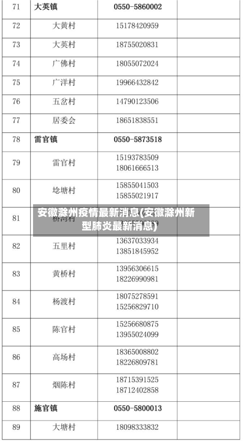 安徽滁州疫情最新消息(安徽滁州新型肺炎最新消息)-第3张图片