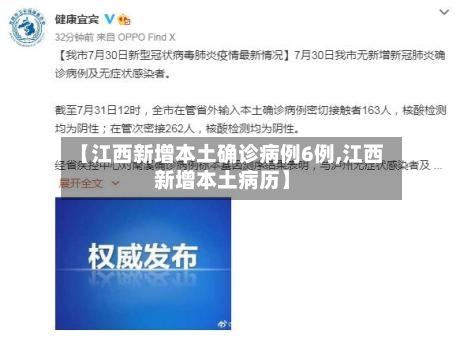 【江西新增本土确诊病例6例,江西新增本土病历】-第2张图片