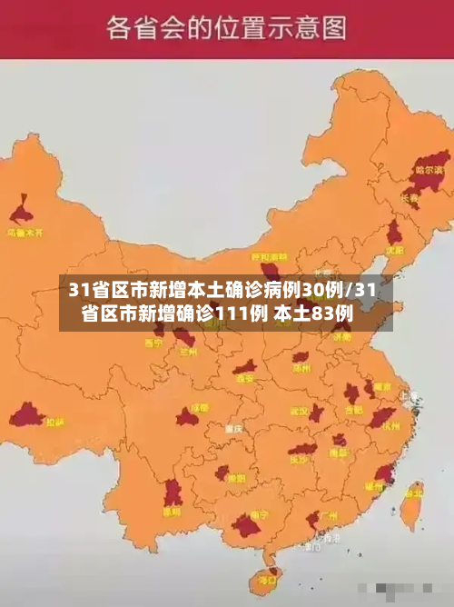 31省区市新增本土确诊病例30例/31省区市新增确诊111例 本土83例