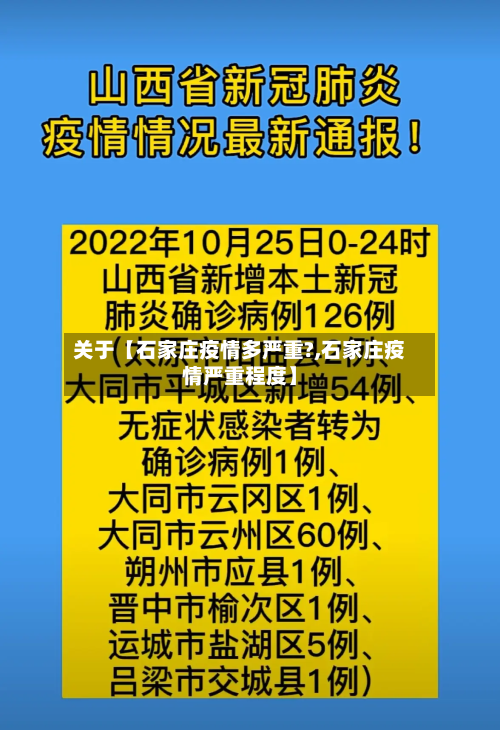 关于【石家庄疫情多严重?,石家庄疫情严重程度】