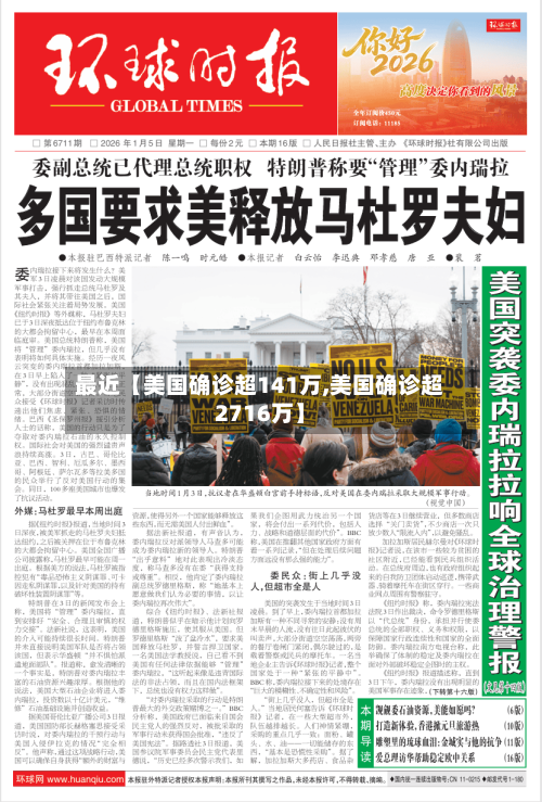 最近【美国确诊超141万,美国确诊超2716万】