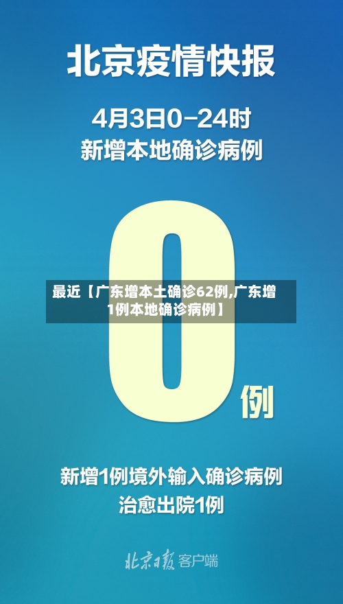 最近【广东增本土确诊62例,广东增1例本地确诊病例】