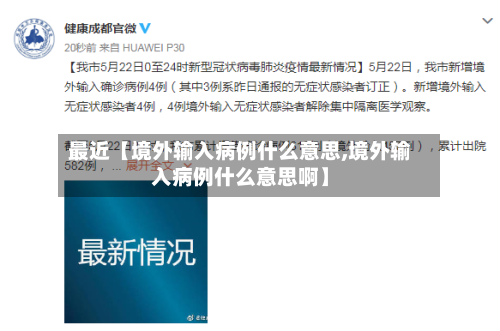 最近【境外输入病例什么意思,境外输入病例什么意思啊】