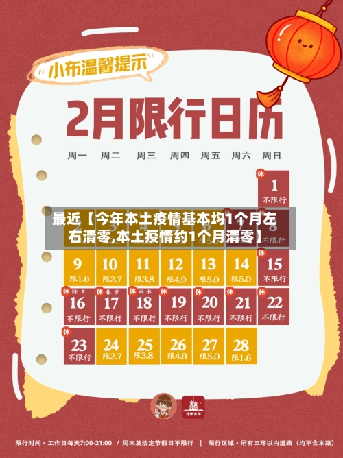 最近【今年本土疫情基本均1个月左右清零,本土疫情约1个月清零】-第2张图片