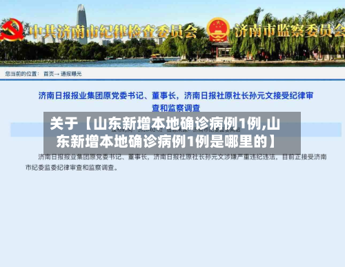 关于【山东新增本地确诊病例1例,山东新增本地确诊病例1例是哪里的】-第2张图片