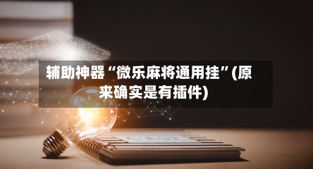 辅助神器“微乐麻将通用挂	”(原来确实是有插件)-第2张图片